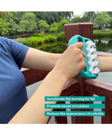 Elefirly Anti-Cellulite Massage Device | Faszien & Muscle Roller for Deep Tissue Release | Fat Blasting Mini Trigger Point Tool - Body Massager for Men & Women (Green) - Buy Online on GoSupps.com