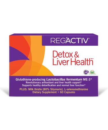 REG'ACTIV Detox & Liver Health  60 Capsules  with Glutathione-producing Lactobacillus fermentum ME-3