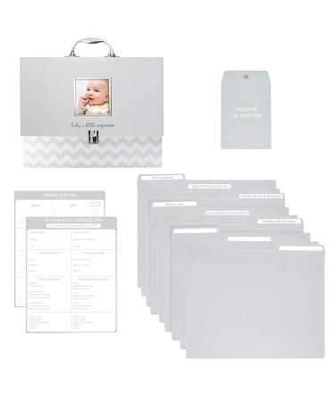 Pearhead Baby Document Organizer Briefcase - Gray Chevron | Perfect Gift for New Parents | Baby Shower Registry Essential - 1 Count - Buy Online on GoSupps.com