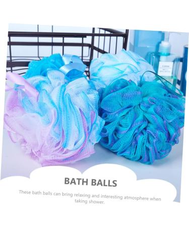Holibanna 4pcs Bath Loofah Shower Sponge Set | Exfoliating Body Wash Scrubber | Compact & Portable Bathing Balls - Buy Online on GoSupps.com