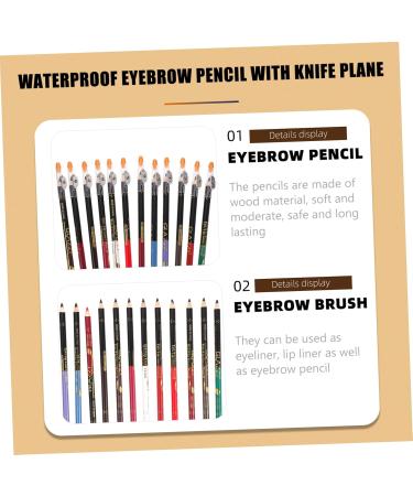 Beatifufu 12pcs Lip Liner Eyeliner Eye Shadow Pencil Lip Liner Pencil Lipstick Pencil Makeup Pencil Wooden - Buy Online on GoSupps.com