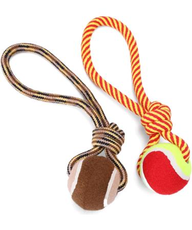 Nobleza 100% Cotton Dog Toy Rope 2 Pack 28cm | Boosts Dog's Mental & Dental Health - Buy Online on GoSupps.com