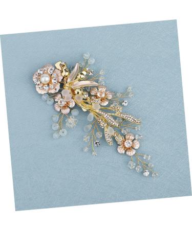 Beaupretty 1pc Flower Hairpin Crystal Gold Headpiece Vintage Hair Clips Rhinestone Barrettes for Women Hair Clips Alligator Hollow Star Hair Pin New Alloy Temperament Bride Headgear - Buy Online on GoSupps.com