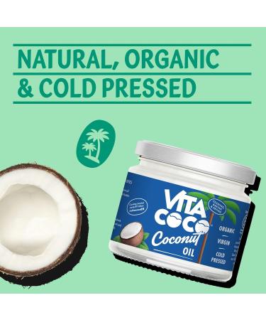 Vita Coco Organic Coconut Oil 250 ml - Extra Virgin, Gluten Free Cooking Oil, Skin Moisturizer, Hair Shampoo - 1 Pack - Buy Online on GoSupps.com