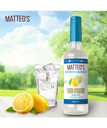 Matteo's Sugar-Free Hydration Concentrate - Electrolyte Drink for Quick Rehydration & Endurance Ideal for Workouts Travel Heat & Sun Delicious with Vitamins & Nutrients Lemon Flavor 750ml 6-Pack 750 mL (pack of 6) - Buy Online on GoSupps.com