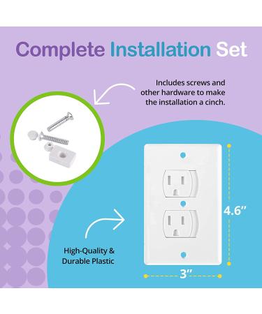 WONDERKID Self-Closing Electrical Outlet Covers - Baby Proofing - White (4 Pack) - Buy Online on GoSupps.com