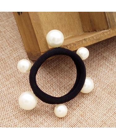 Solustre 10-Piece Pearl Hair Tie Set | Sweet Elastic Ponytail Holders for Women & Girls | Stylish Hair Accessories - Buy Online on GoSupps.com