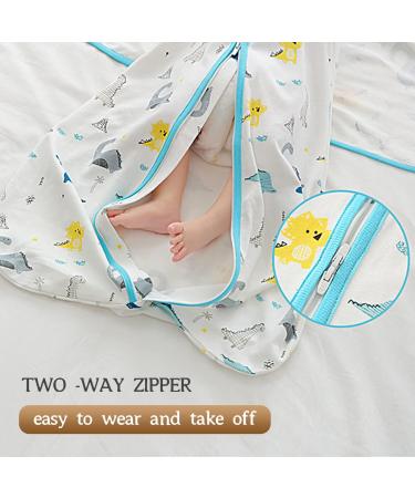 ZIGJOY Cotton Sleeveless Baby Sleep Bag 1.5 Tog Sleeping Sack | 2-Way Zipper | Stripe-1 | 8-12 Months - Buy Online on GoSupps.com