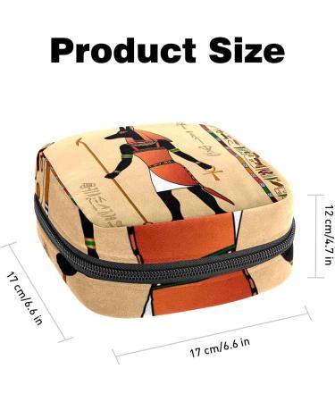 GIAPB Period Storage Bag - Ancient Egyptian Tribal Art Design | Sanitary Napkin & Makeup Travel Pouch - Buy Online on GoSupps.com