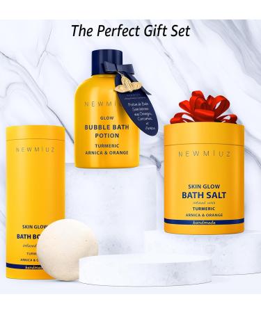 Nutritious Bubble Bath - Turmeric Orange Arnica Essential Oil - Skin Healing & Relaxing Spa Gift - Buy Online on GoSupps.com