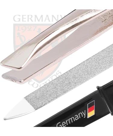3 Swords Germany - Brand quality double sided (fine & coarse) SAPPHIRE POCKET NAIL FILE and POCKET TWEEZERS Made in Solingen Germany Pocket Tweezers/Nail File Set - Buy Online on GoSupps.com