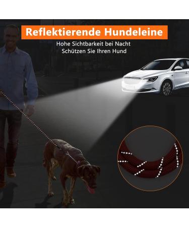 X XBen Dog Leash: Durable 3m-30m Tow Lines with Lockable Carabiner Ideal for Puppies & Dogs of All Sizes | Soft Hand Loop Red - Buy Online on GoSupps.com