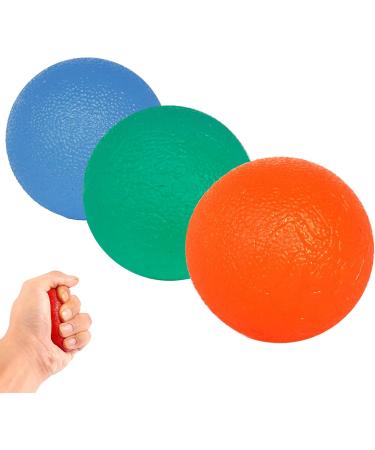 3 x Gel Hand Balls Grip Strength Trainer for Arthritis & Stress Relief - Buy Online on GoSupps.com