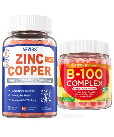 NEVISS Vitamin B Complex Gummies + Zinc Gummies