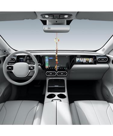 Chakra Healing Crystal Stone Hanging Decorations Handmade Good Luck Natural Quartz Gemstone Pendant Ornaments for Home Garden Windows Cars Spiritual Gifts for Women - Buy Online on GoSupps.com