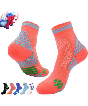 HIGHERSOCKS 2023 Far Infrared Schorl Titanium Ion Heightening Booster Socks Breathable Comfort Non-Binding Medium Orange