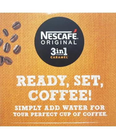 Nescafe Original 3 in 1 Caramel Instant Coffee Sachets 100 Count - Buy Online on GoSupps.com