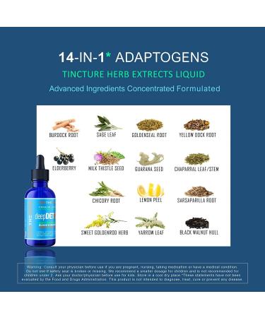 DeepDetox 2oz Plant-Based Cleanse & Detox Support | Liver & Gut Health | Natural Herbal Fibers | Vegan Liquid Supplement - Buy Online on GoSupps.com