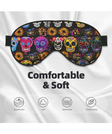 Rose Skull Soft Sleep Eye Mask | Breathable Female Eye Patch for Travel & Relaxation - Buy Online on GoSupps.com
