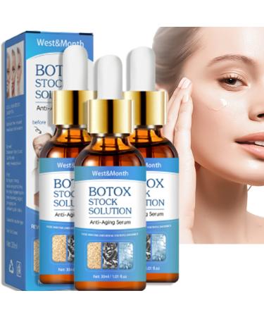 Botox in a Bottle Serum Youthfully Botox Face SerumYoungAgain Botox Anti-Wrinkle Serum Flysmus Botoxlux Anti Aging Serum Botox Stock Solution Facial Serum Instant Face Tightening (3 Pcs)