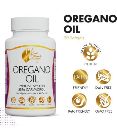 Coco March Oregano Oil | 55% Greek Carvacrol | Immune System Support | 90 Capsules - Buy Online on GoSupps.com