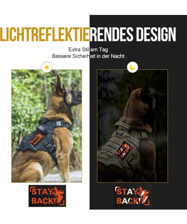 Oneigris Hi-Vis Reflective Dog Patches - Orange/Black Laser-Cut Design for Enhanced Visibility | International Shipping Available - Buy Online on GoSupps.com