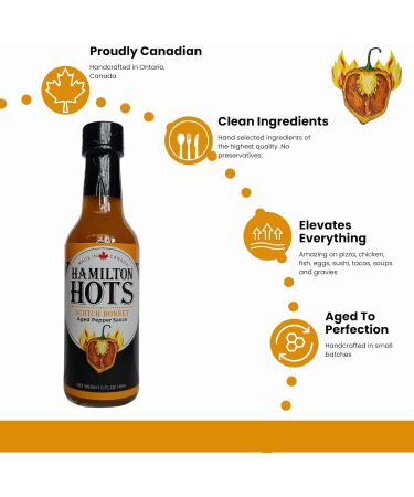 Hamilton Hots Scotch Bonnet Aged Pepper Sauce - Buy Online on GoSupps.com