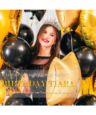 Tobatoba Gold Crown for Women - Crystal Tiara for Birthday, Wedding, Prom, Quinceanera & Halloween Cosplay - Buy Online on GoSupps.com