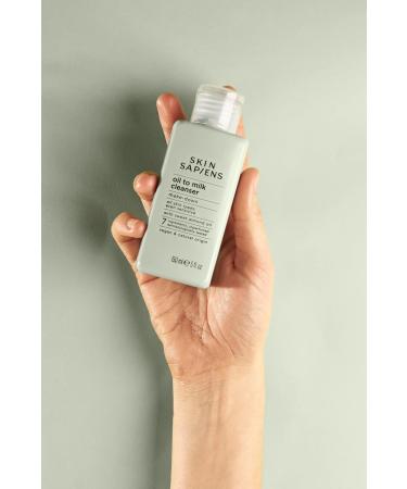 SKIN SAPIENS Make Down Oil To Milk Facial Cleanser with Sweet Almond Oil Gently Removes Eye & Face Makeup Natural Vegan and Cruelty Free Face Care For all Skin Types 150 ml. - Buy Online on GoSupps.com