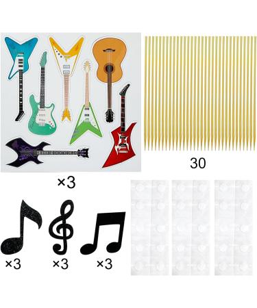 Mulukaya 30Pcs Guitar Cupcake Toppers Music Notes Treat Cake Picks for Guitar Rock Birthday Party Decorations Supplies - Buy Online on GoSupps.com