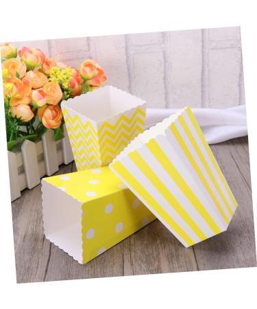 CIYODO 48pcs Party Candy Cartons Popcorn Boxes for Party Popcorn Gifts Popcorn Bucket Men Gift Popcorn Cups Candy Buffet Bags Candy Bar Bag Mens Gifts Man Party Bag Disposable medium Yellow - Buy Online on GoSupps.com