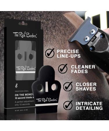 The Rich Barber On The Money 10 Second Blade Setter Black - Zero Gap Tool for Andis Outliners - Achieve Sharp Lines and Clean Fades with Precision Detail - Buy Online on GoSupps.com