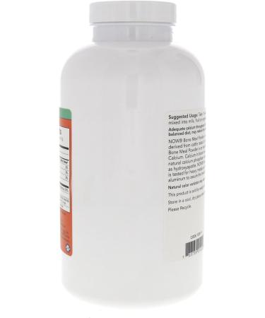 Now Foods Bone Meal Powder 16 oz - Natural Calcium Supplement - Buy Online on GoSupps.com