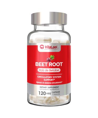 VitaLael Beetroot Root - Natural Circulatory System Support - 120 Capsules - Premium Antioxidant Support Formula