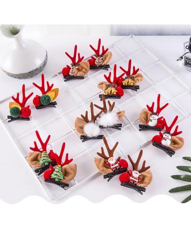 Christmas New Antler Plush Hairpins Christmas Reindeer Antlers Hair Clips Christmas Hair Accessories Cute Reindeer Antlers Hair Clips Hairpins with Deer Horn Ears Christmas Hairpin (A) - Buy Online on GoSupps.com