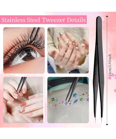 LLMSIX Rhinestones Picker Tool Dual-Ended Wax Pencil Pen Rhinestone Picker Dotting Pen Rhinestones Applicator with 4 Wax Tips and Twizzer for Gem Stone Jewelry Nail Art DIY Craft (Pink) - Buy Online on GoSupps.com