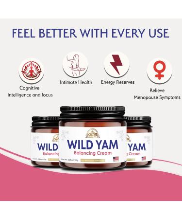 Wild Yam Cream for Hormone Balance | 100% Organic Estrogen Cream for Women | PMS Perimenopause & Menopause Support | All Skin Types - Buy Online on GoSupps.com