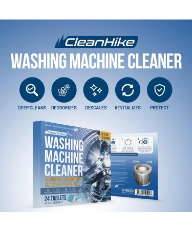 Washing Machine Cleaner Descaler Tablets - Eco-Friendly Deep Cleaning (24 Tablets 1 Year Supply) for HE Front & Top Loaders - Odor & Grime Eliminator - Buy Online on GoSupps.com