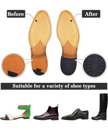 Handmade Durable Rubber Shoe Replacement Sole - Black Half Sole and Heels for Leather, Sports & Boots - Buy Online on GoSupps.com