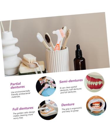 Minkissy 8-Pack Toothbrush Prosthesis Cleaning Brushes | Home Cleaning for Household Prosthetics | Durable PP Material - Buy Online on GoSupps.com