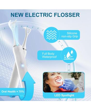 Electric Flosser for Teeth | 4 Speeds 50 Heads Gum Stimulator & Tongue Cleaner | Best Dental Tool for Adults & Kids - Shop Internationally - Buy Online on GoSupps.com