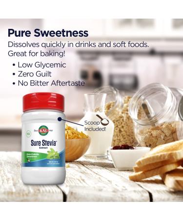 KAL Sure Stevia Natural Extract 3.5 oz - Premium Sugar Substitute - Buy Online on GoSupps.com
