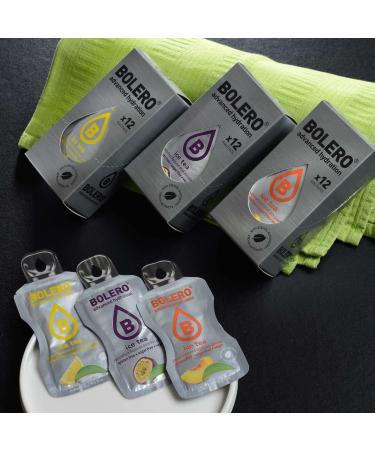 Bolero Ice Tea Peach - Sugar-Free Beverage Powder | 12x3g | Refreshing Stevia-Sweetened Drink | Vitamin C | Diabetic-Friendly Iced Tea - Buy Online on GoSupps.com