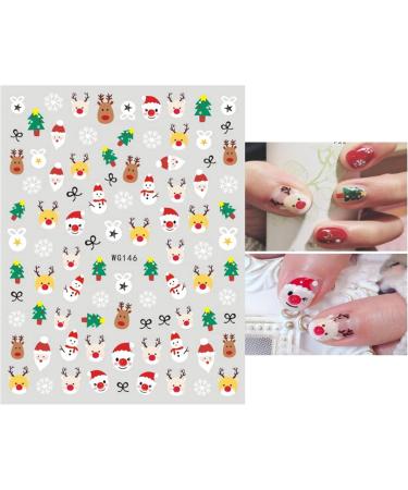 Christmas Nail Stickers 9 Sheets Self-Adhesive Nail Decal for Kids Cute Cartoon Nail Art Decoration Design Supplies - Buy Online on GoSupps.com
