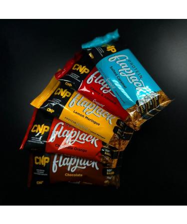 CNP Professional Whey Protein Flapjacks - 18g Protein, Low Carbs, Chocolate Orange Flavor - 12 x 75g Bars - Buy Online on GoSupps.com
