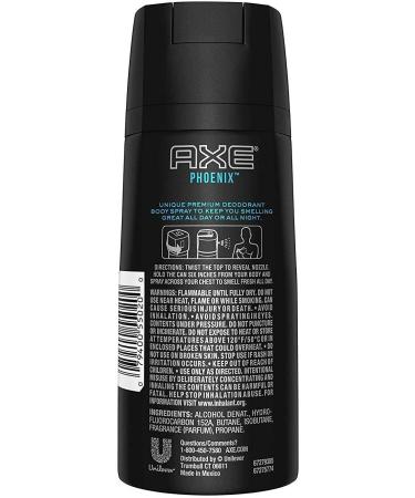 AXE Phoenix Body Spray for Men 4 oz - 2 Pack | Long-lasting Fragrance - Buy Online on GoSupps.com