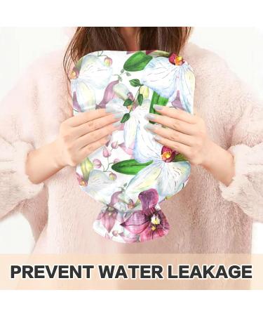 Naanle Tropical Flower Hawaii 2L Hot Water Bottle - Transparent Large Ideal for Bed Hand & Foot Pain Relief Heat & Cold Therapy - Buy Online on GoSupps.com