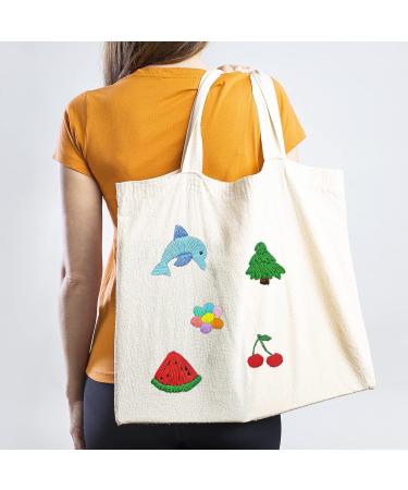 69 Pcs Stick and Stitch Embroidery Designs Paper Sewing Stabilizers - Flower Plants Theme | Hand Wash Tear Away Water Soluble Sticky Stabilizer for Hand Sewing Enthusiasts - Buy Online on GoSupps.com