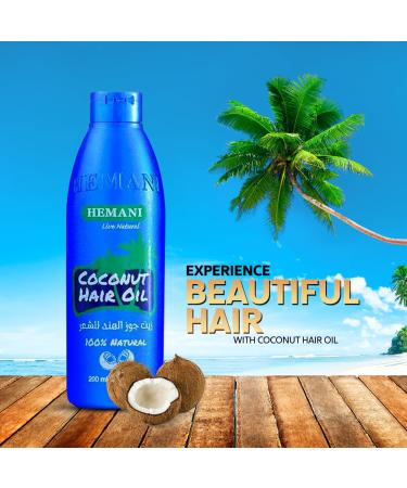 Hemani Coconut Oil 500mL | 100% Pure & Natural | Cold Pressed | Ideal for Cooking Hair & Skin Care | Premium Quality Aceite de Coco - Buy Online on GoSupps.com