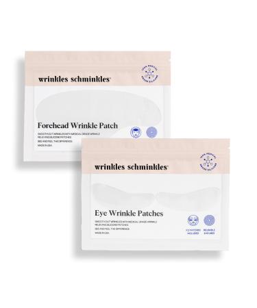 Wrinkles Schminkles Forehead & Under Eye Wrinkle Set - Reusable Silicone Patches for Smoothing Facial Lines - Overnight Wrinkle Reduction (1 Pair)